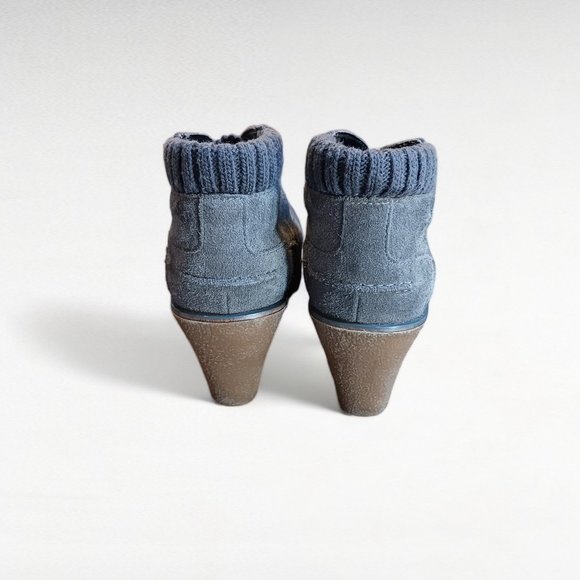 Lacoste Gray Suede Leren Lace Up Wedge Boots in Size 6 - Picture 3 of 13